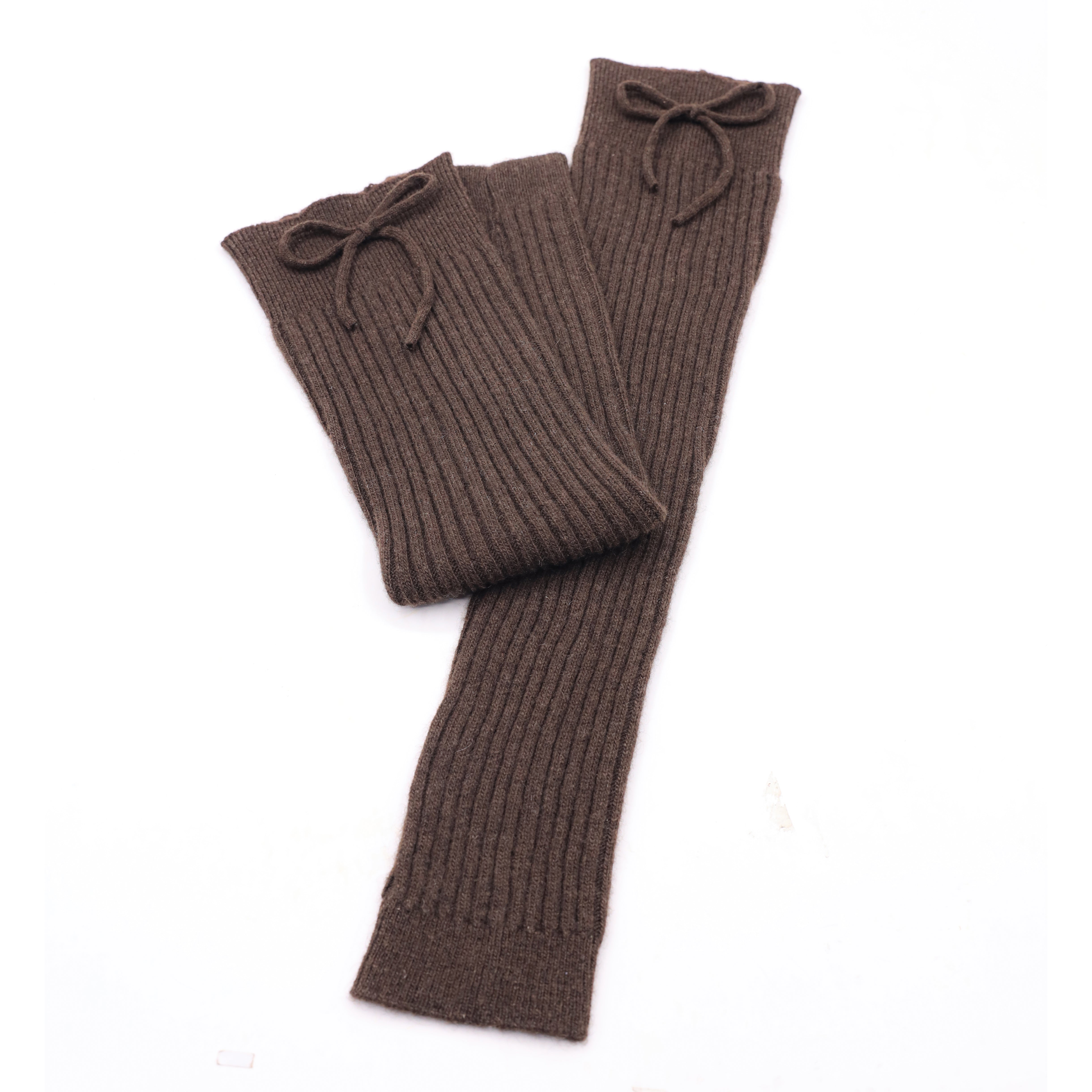 Natural Yak Wool Leg Warmers Mongolian 100% Natural Yak Down Winter Knit Leg Warmer Boot Cuffs