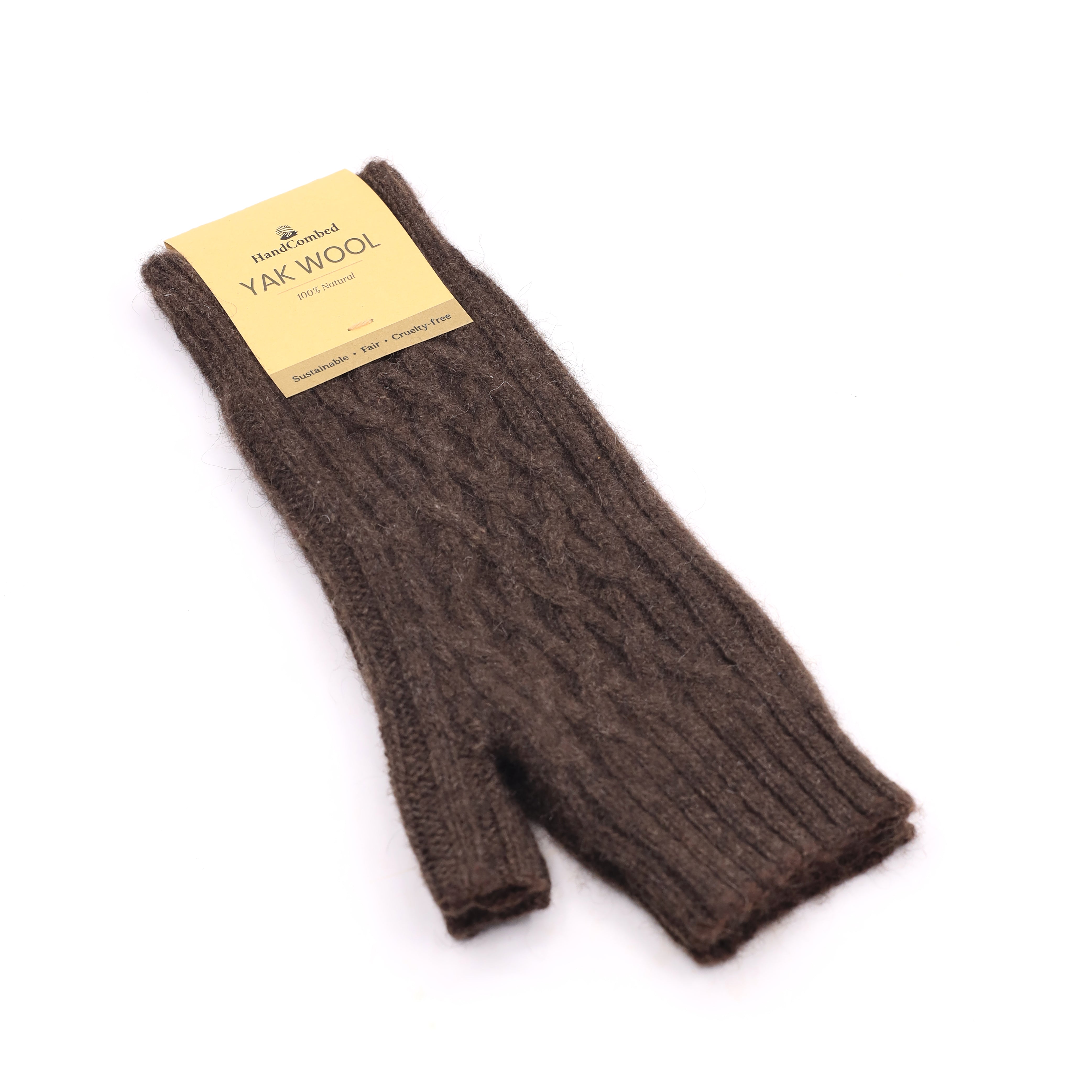 Yak Wool Fingerless Glove Wrist Warmer Fingerless Mittens