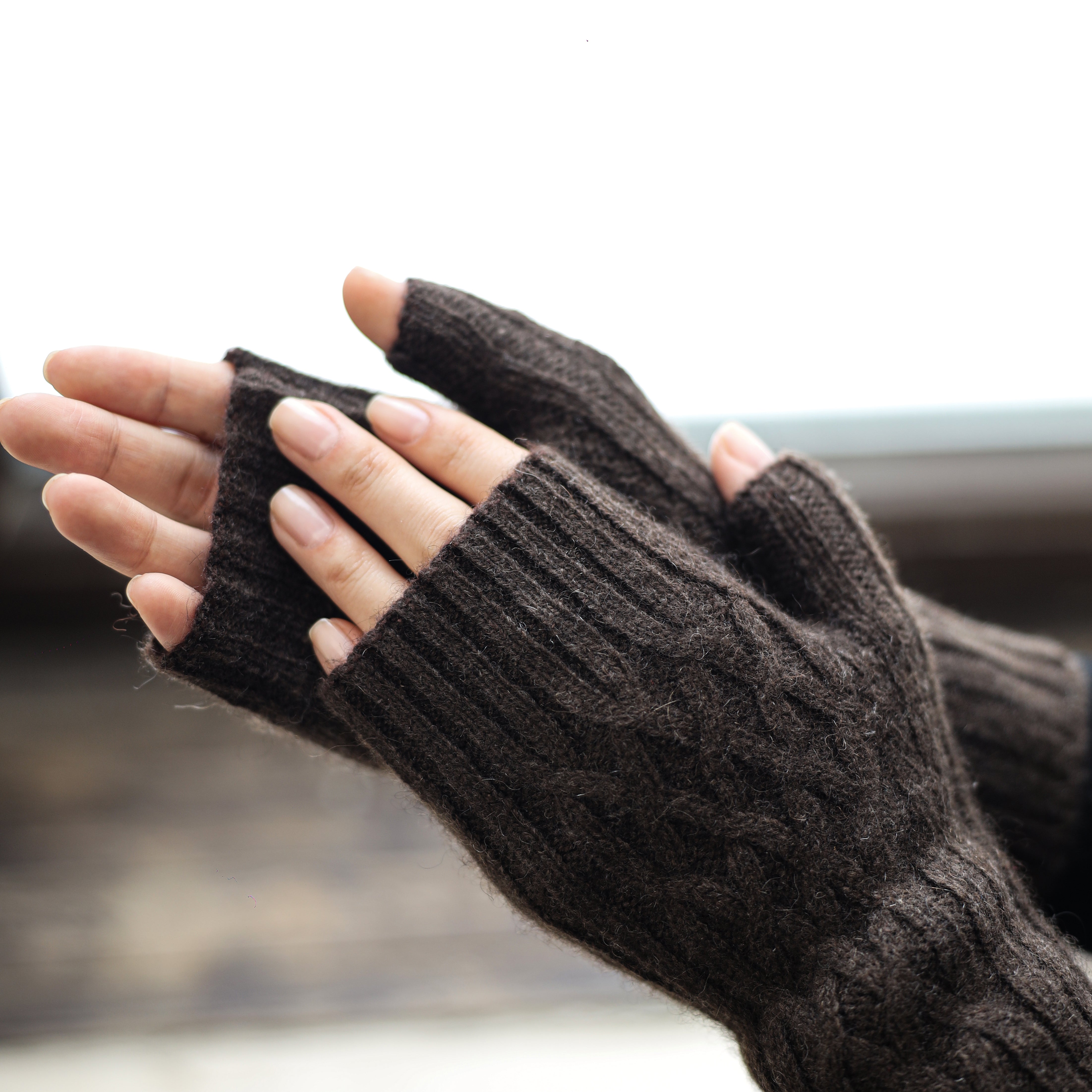 Yak Wool Fingerless Glove Wrist Warmer Fingerless Mittens