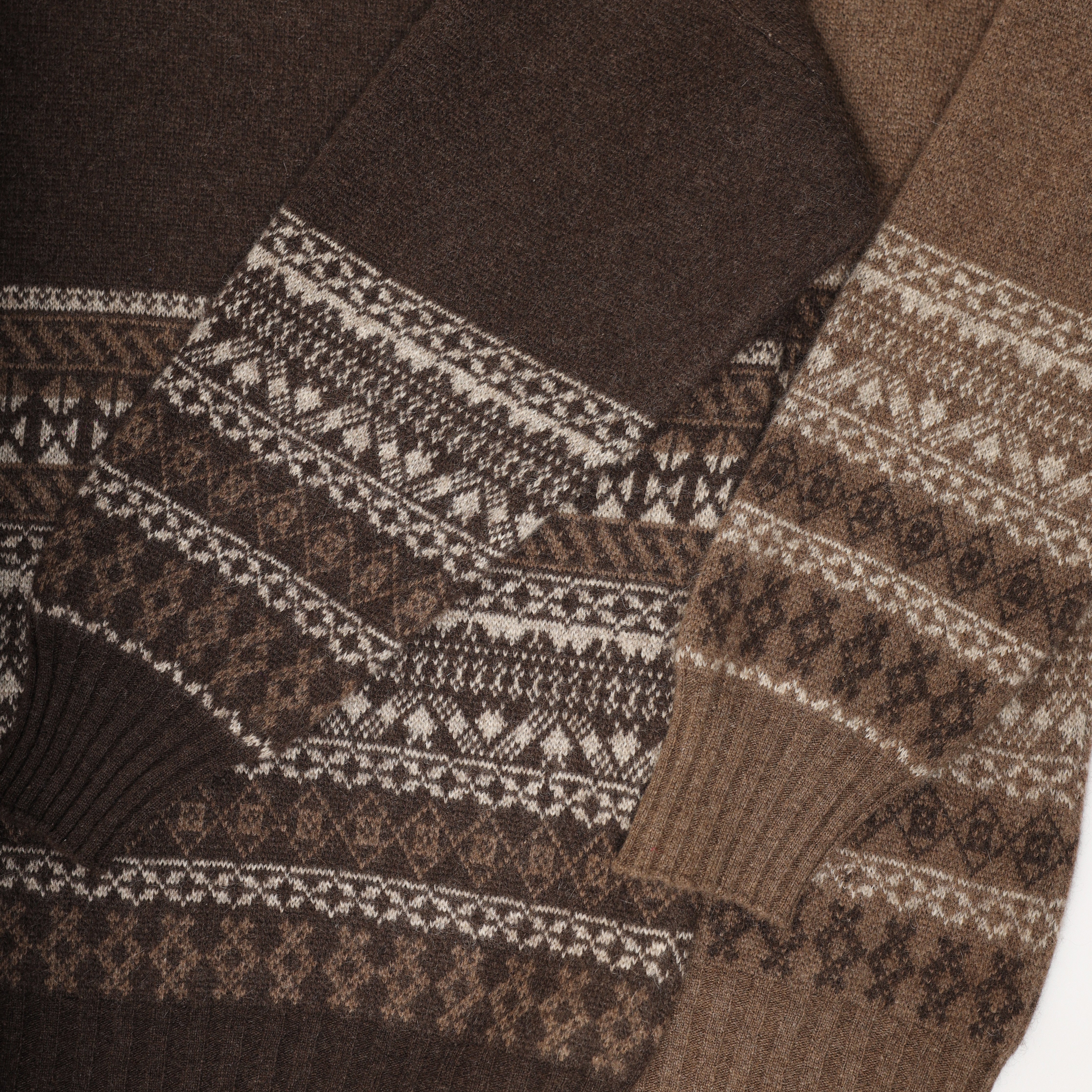 Yak Wool Turtleneck Sweater Fair Isle Knit Warm Breathable Sustainable Winter Pullover Women