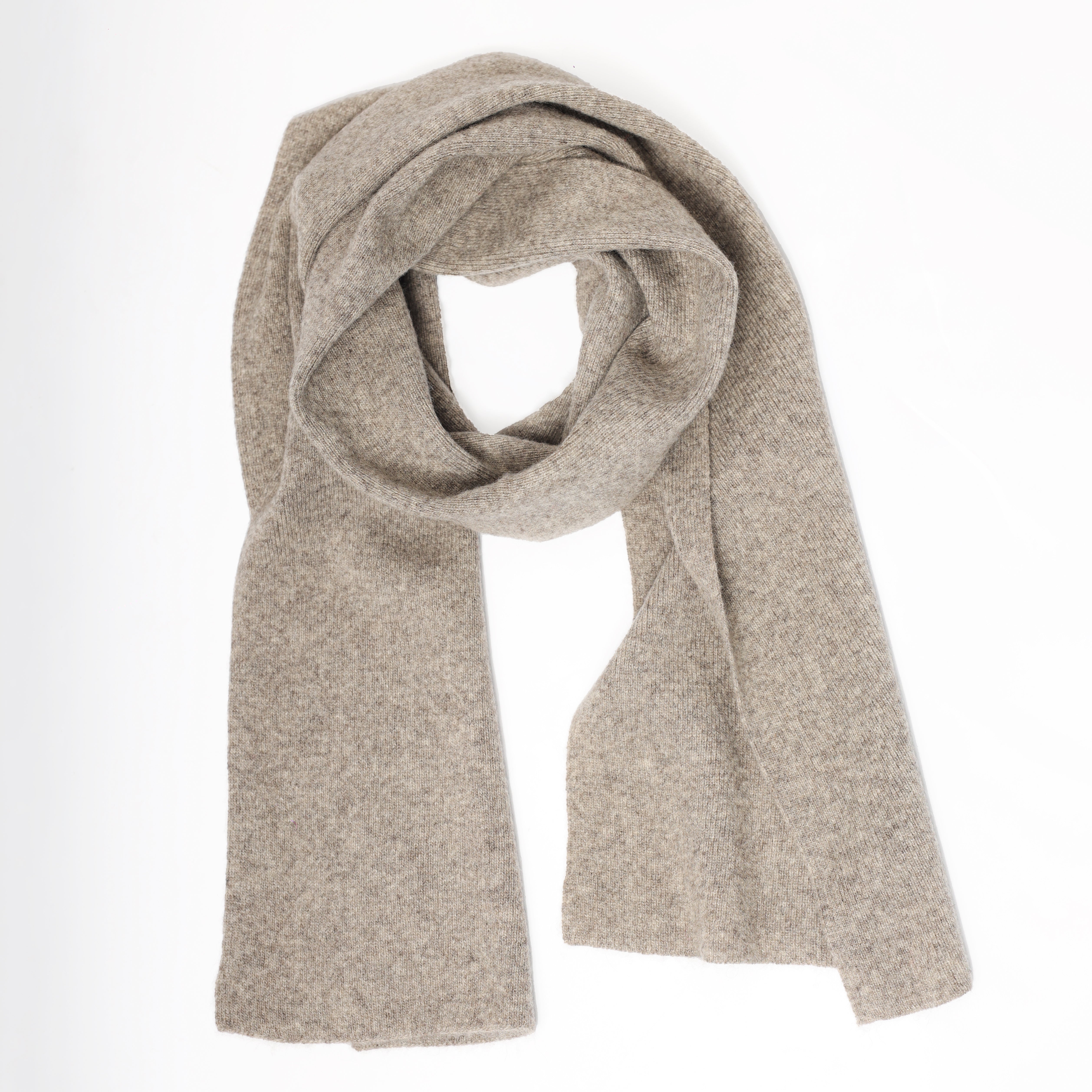 Yak Wool Scarf Mongolian Natural Yak Down Neck Warmer Unisex Grey Scarf