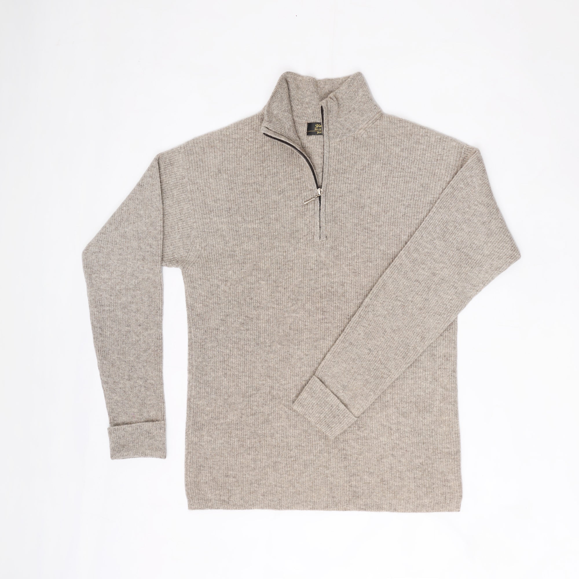 Men’s Yak Wool Half Zip High Neck Jumper Warm Breathable Timeless