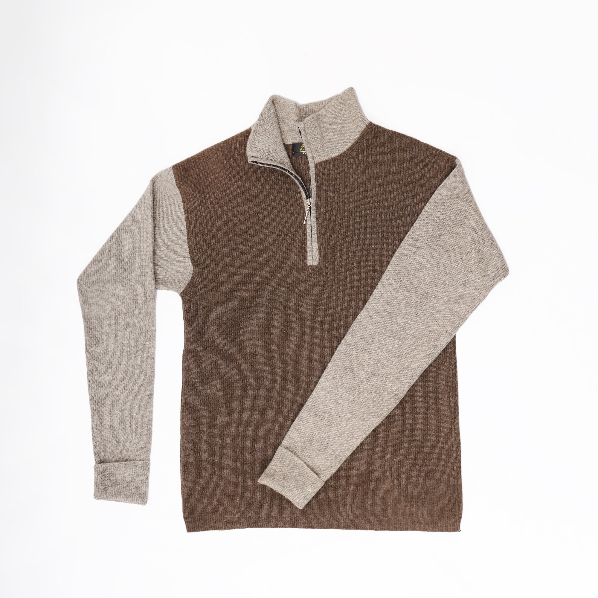 Men’s Yak Wool Half Zip High Neck Jumper Warm Breathable Timeless