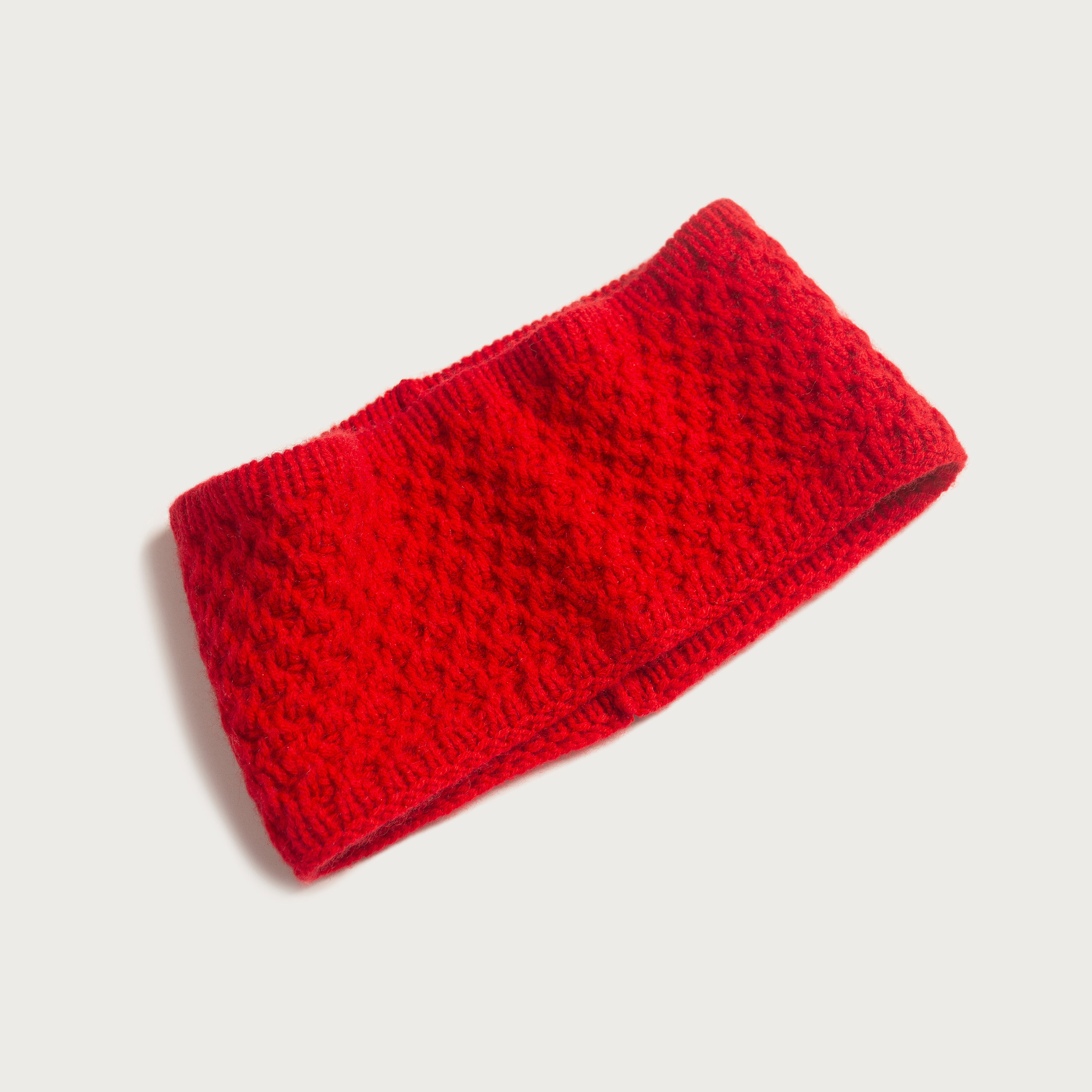 100% Cashmere Red Headband Pure Natural Cashmere Ear Muff Women’s Classic Ear Warmer Cashmere