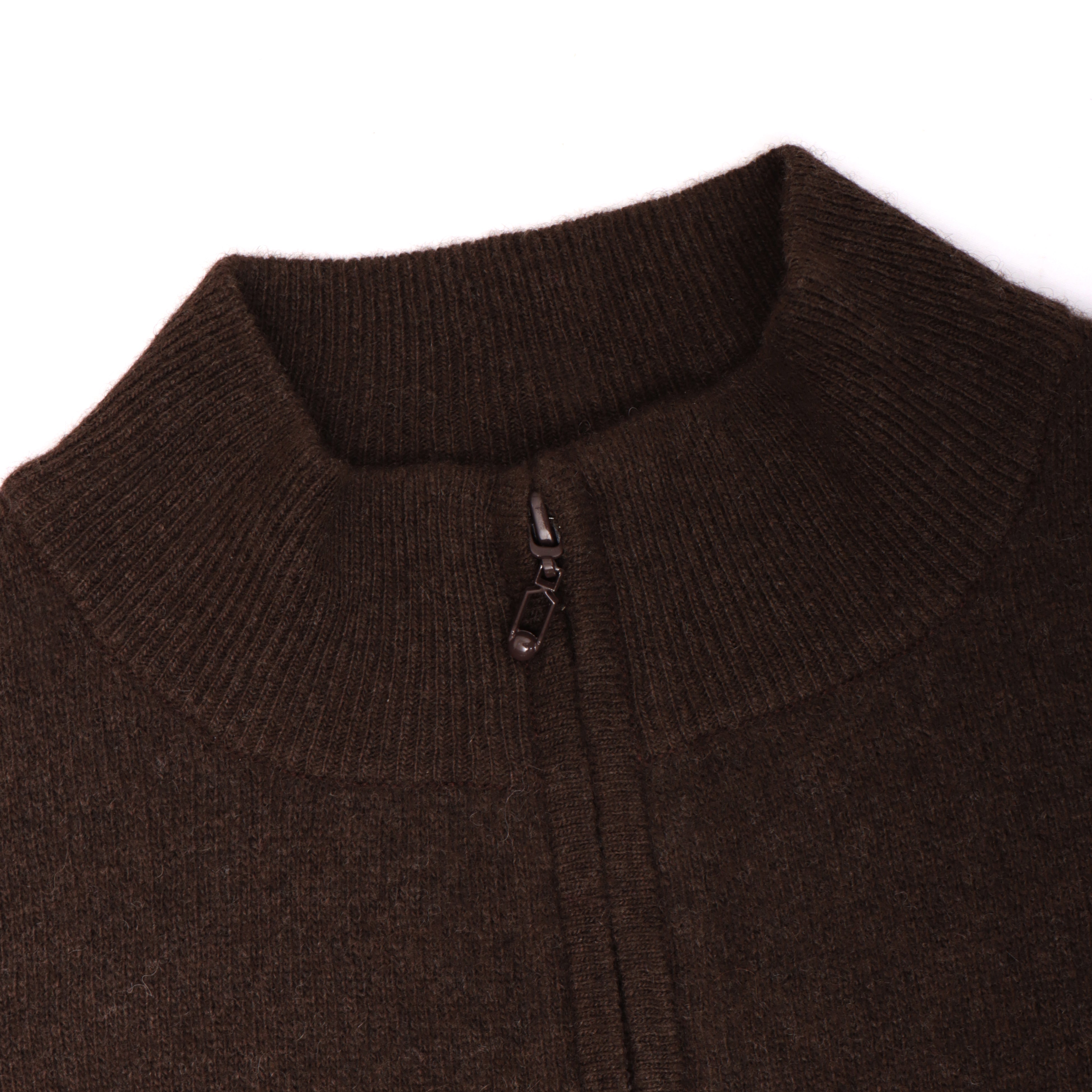 Mongolian Natural Yak Cardigan for Man Yak Wool Zip Cardigan Mens High Neck Pullover