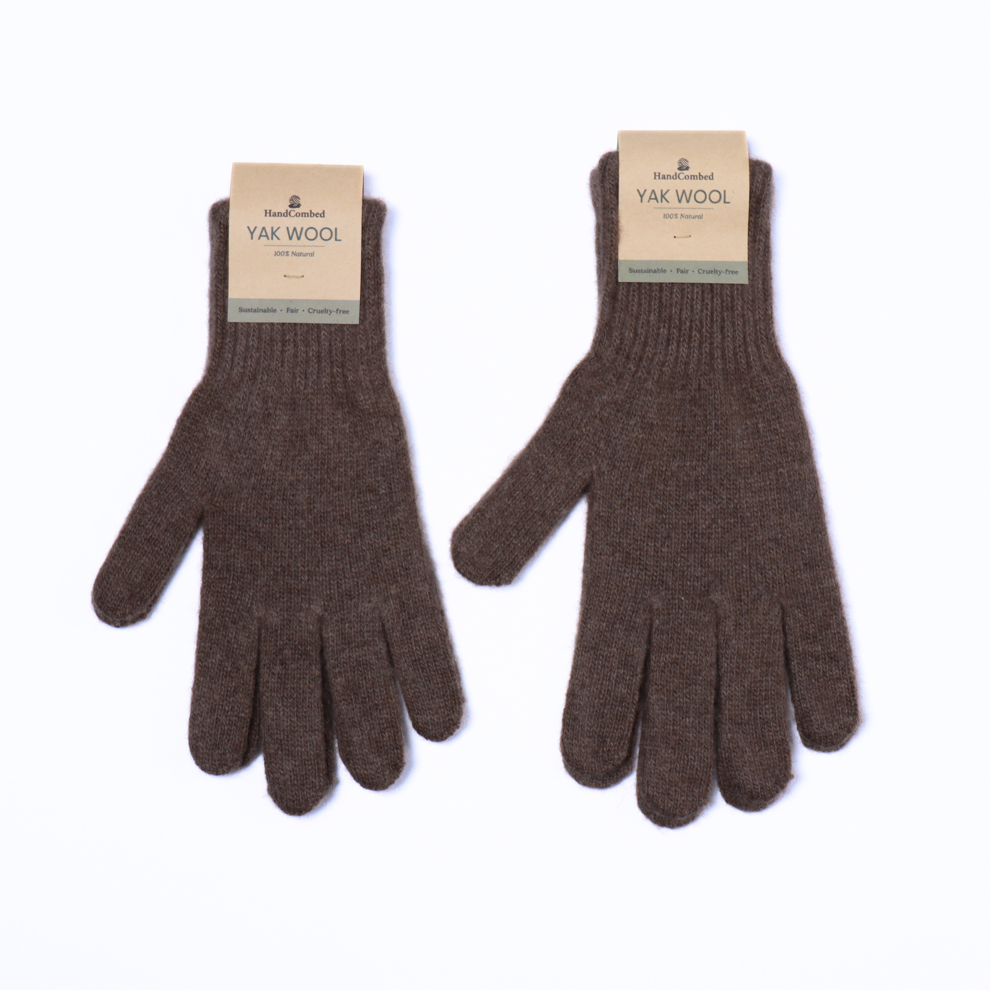 Mongolian Yak Wool Gloves Sustainable Warm 100% Natural Wool