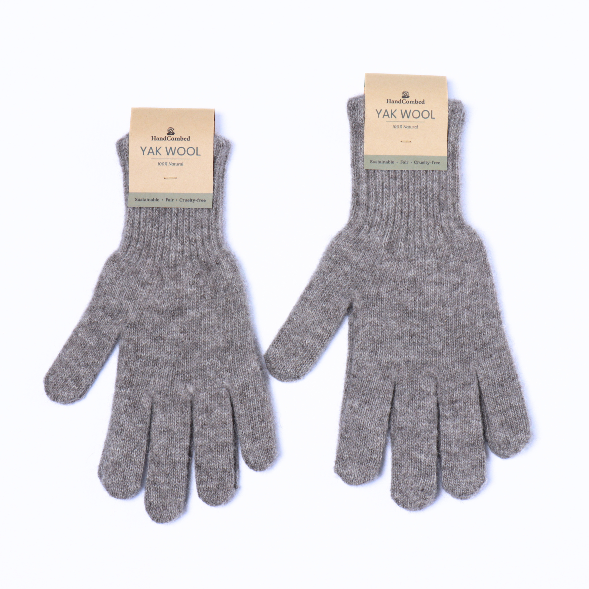 Mongolian Yak Wool Gloves Sustainable Warm 100% Natural Wool