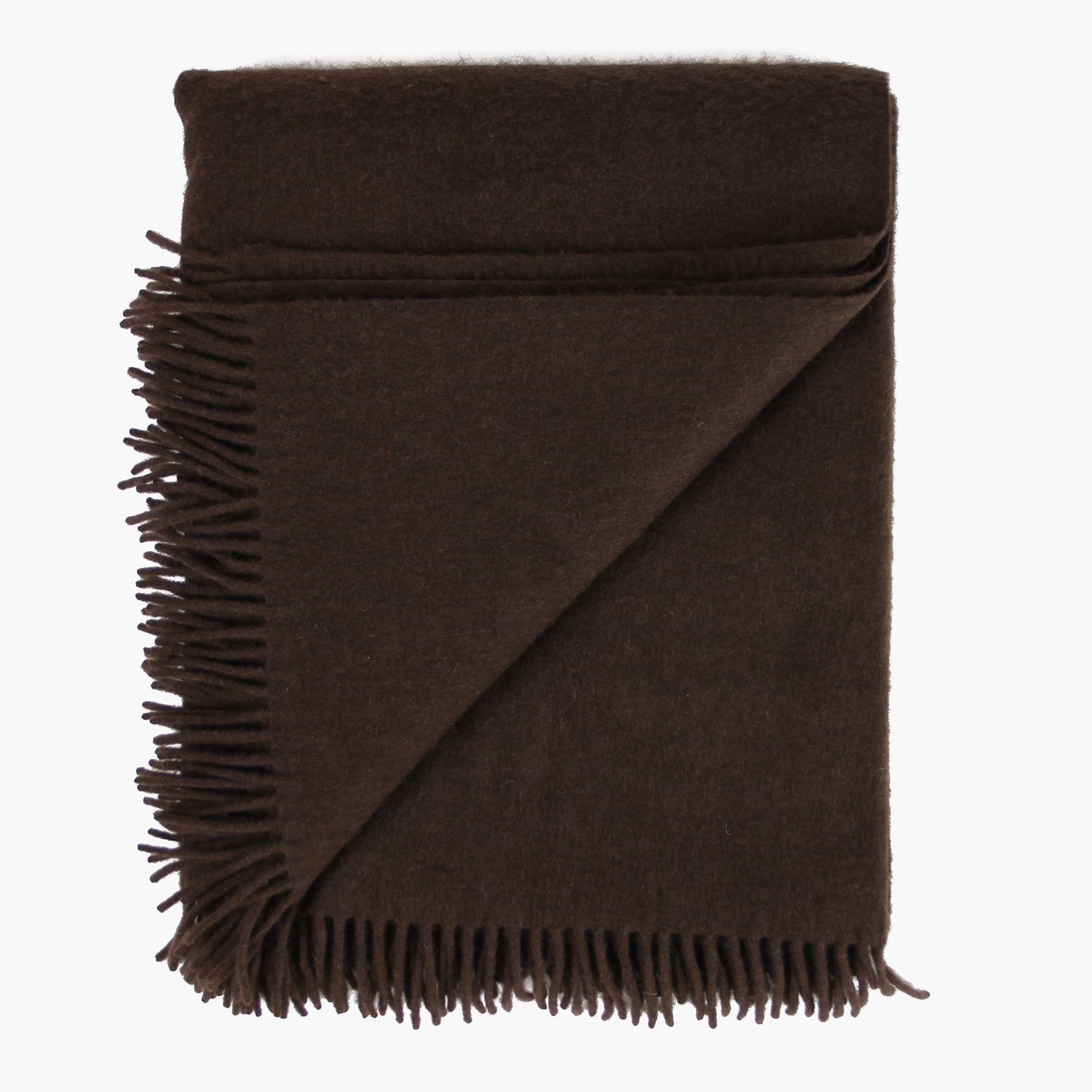 Organic Yak Down Blanket Yak Wool Throw Plaid Super Warm Wool Blanket Travel Blanket - Dark Brown