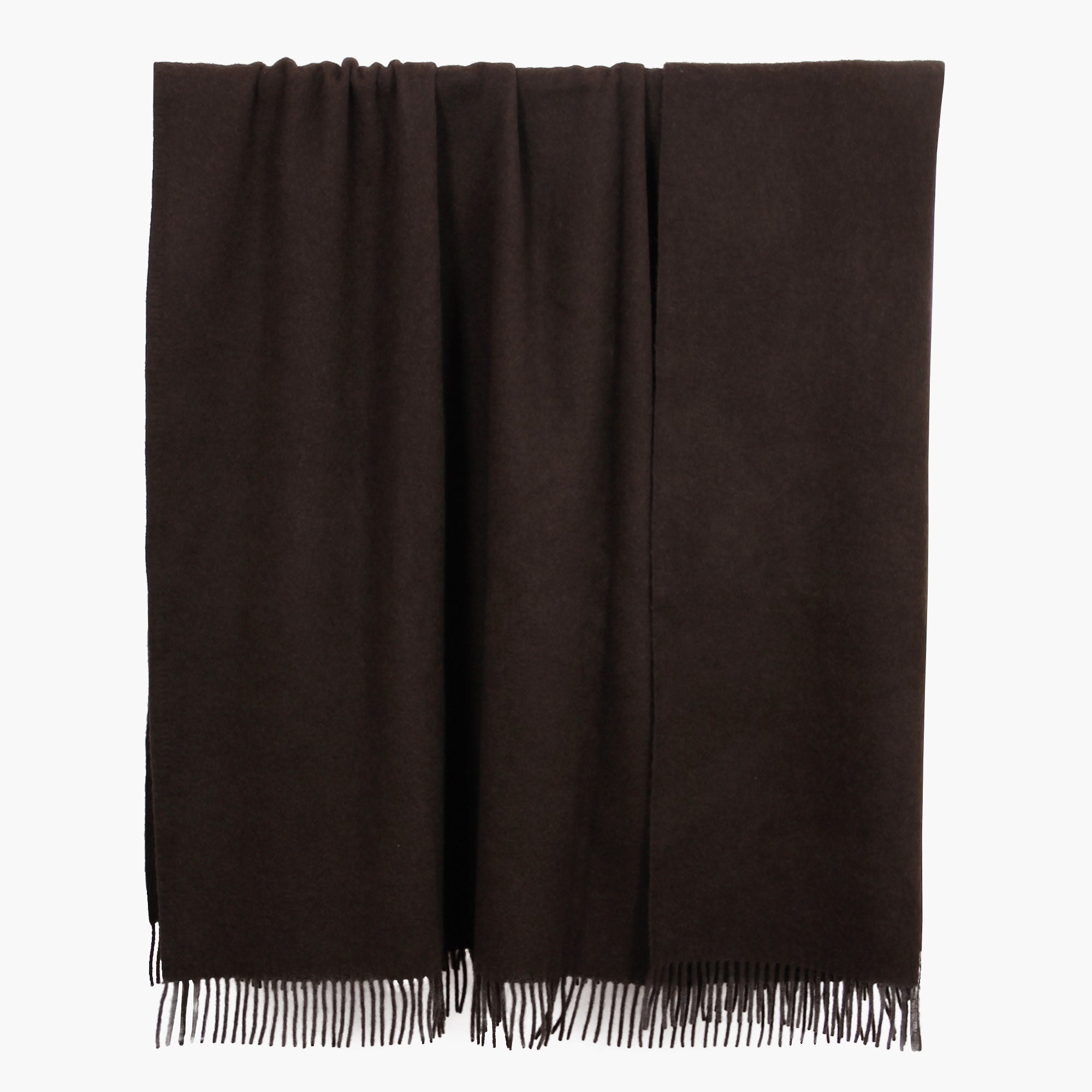 Organic Yak Down Blanket Yak Wool Throw Plaid Super Warm Wool Blanket Travel Blanket - Dark Brown