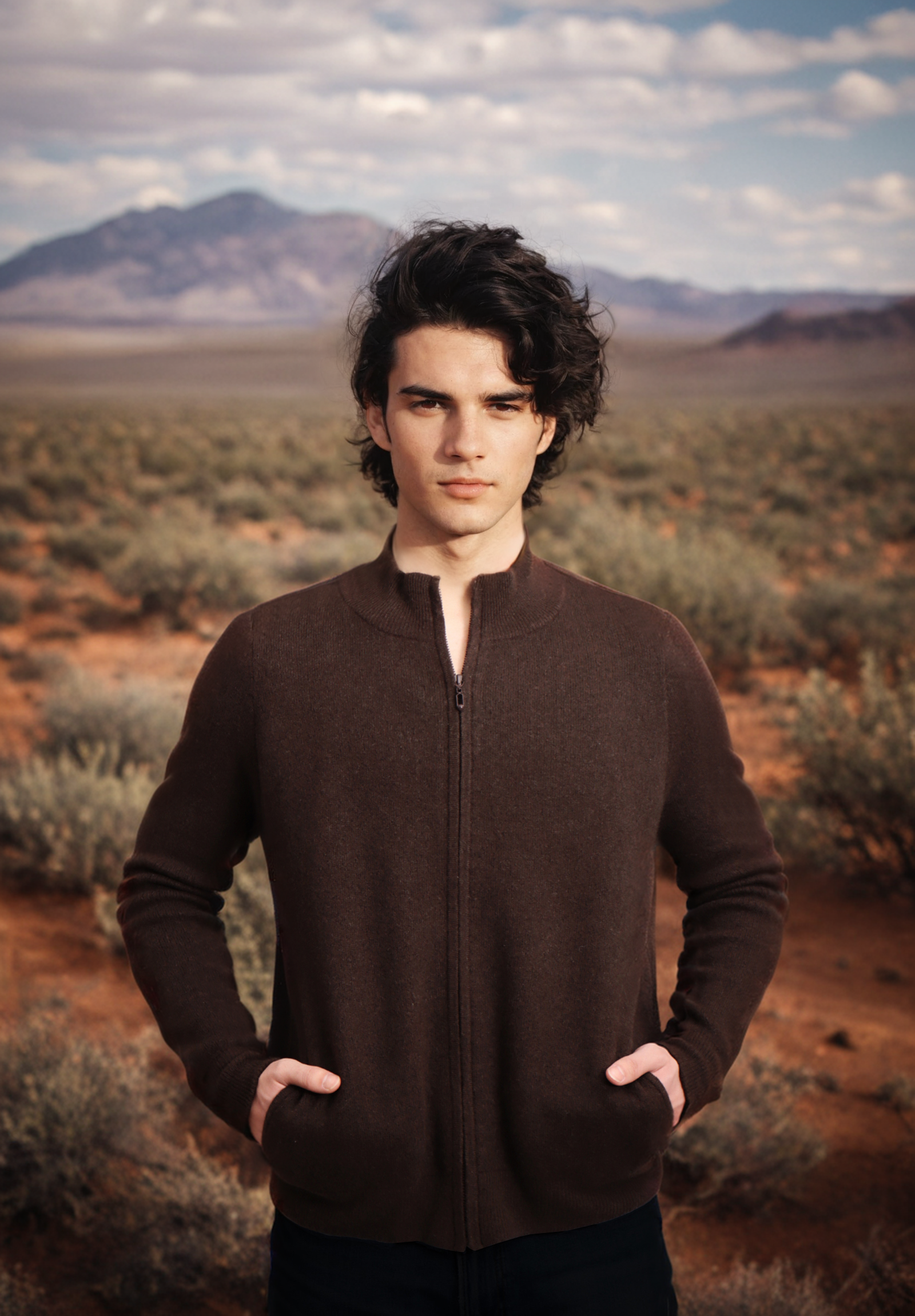 Mongolian Natural Yak Cardigan for Man Yak Wool Zip Cardigan Mens High Neck Pullover