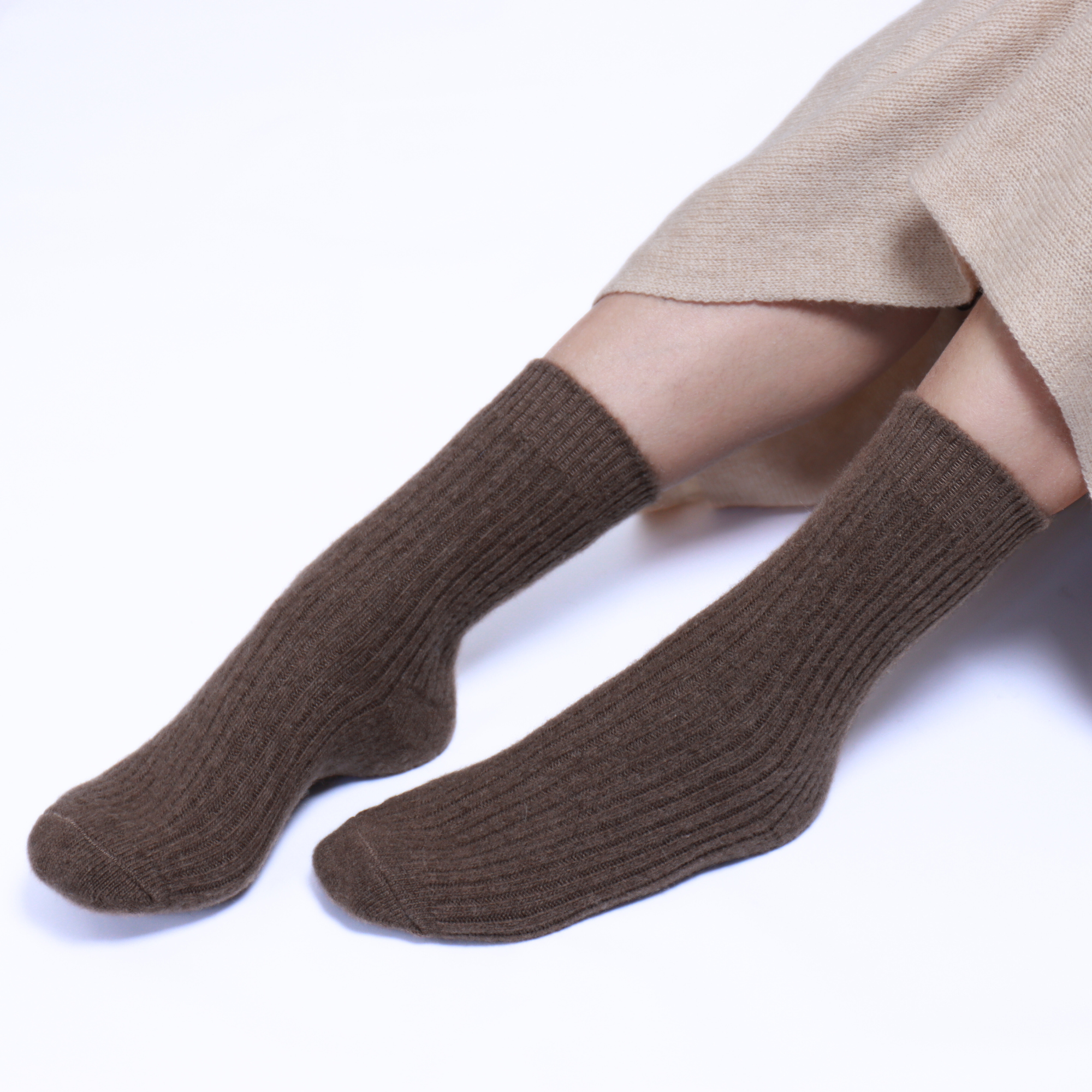 Natural Yak Wool Bed Socks 100% Mongolian Pure Yak Down Home Socks Winter Warm Lounge Socks