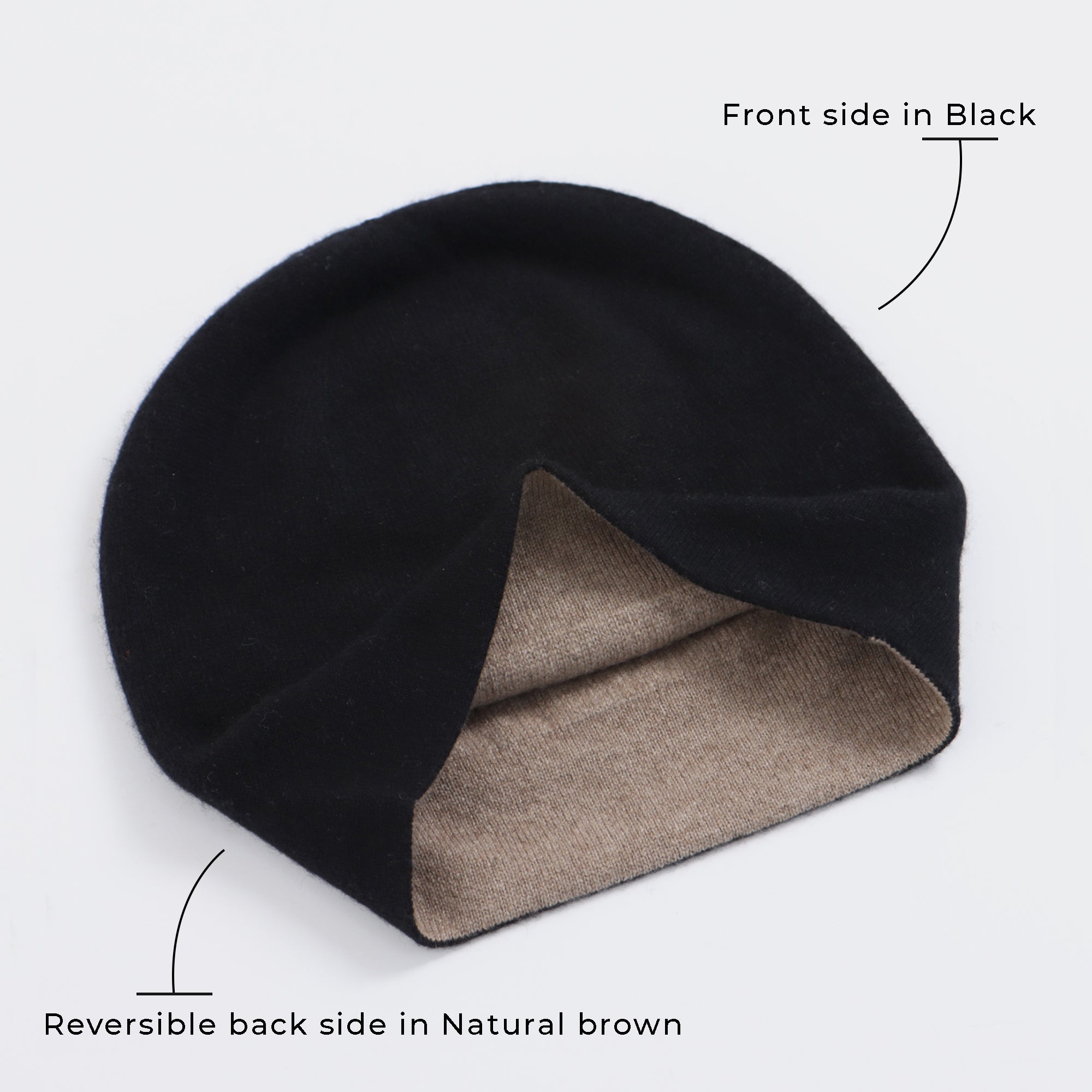 Mongolian Pure Cashmere Double Layer Hat