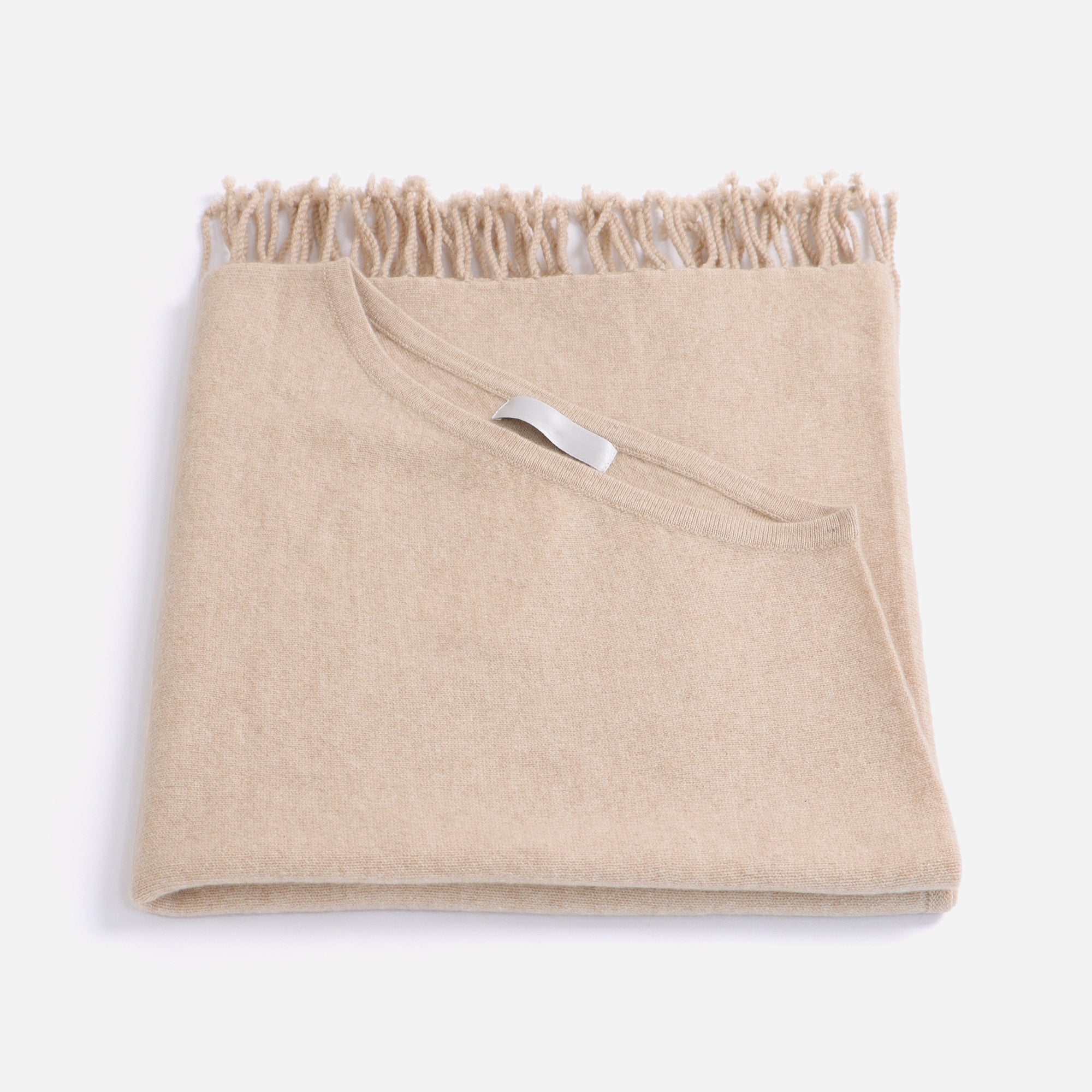 Cashmere Fringed Thin Poncho