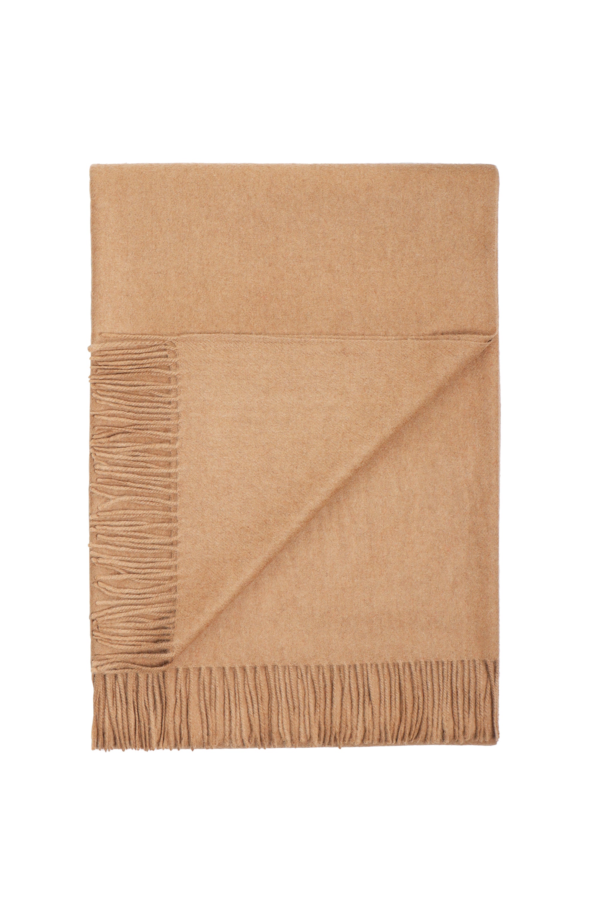 Cozy Camel Wool Throw Soft Luxurious Comfort