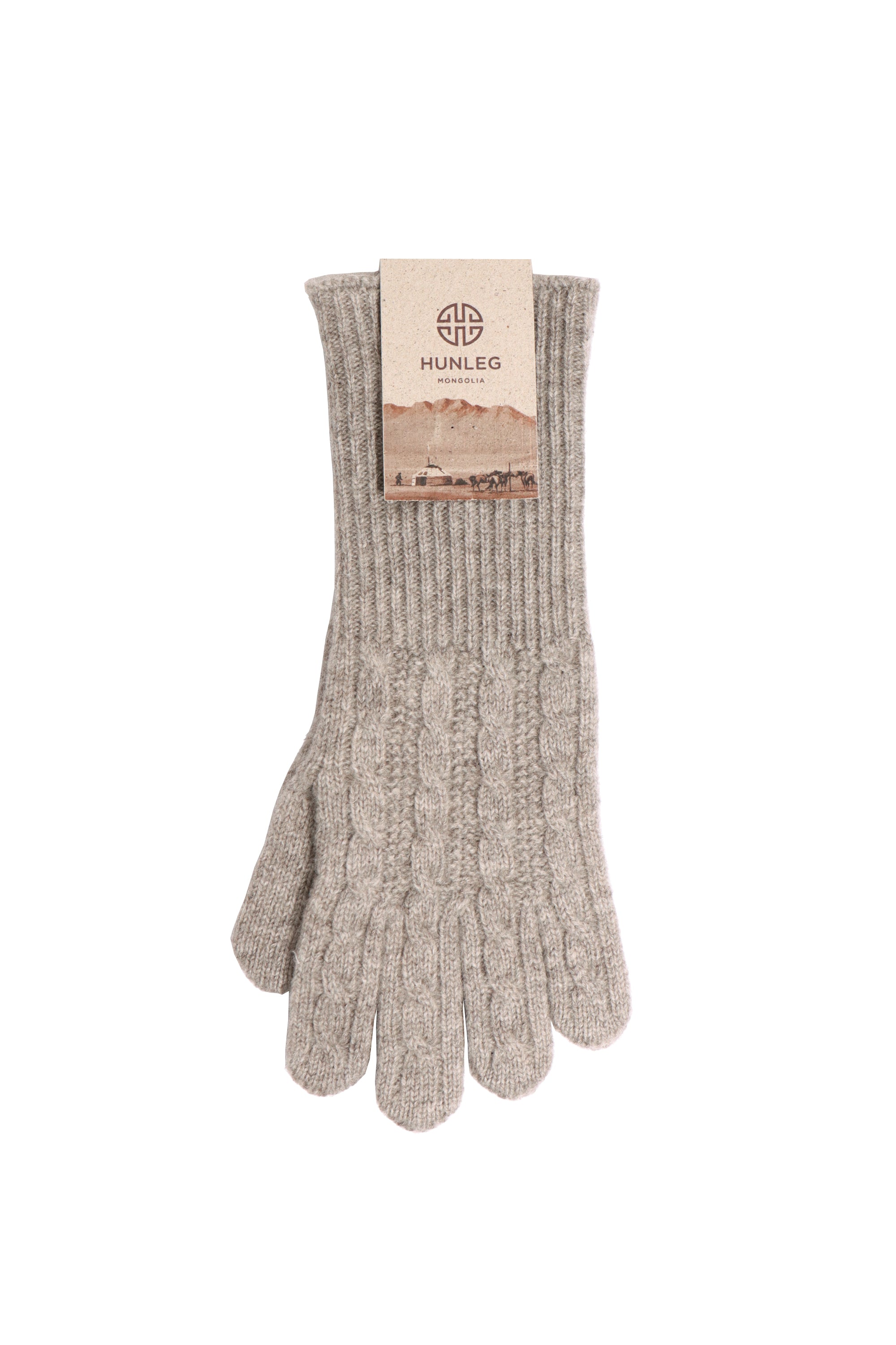 Yak Wool Cable Knit Gloves