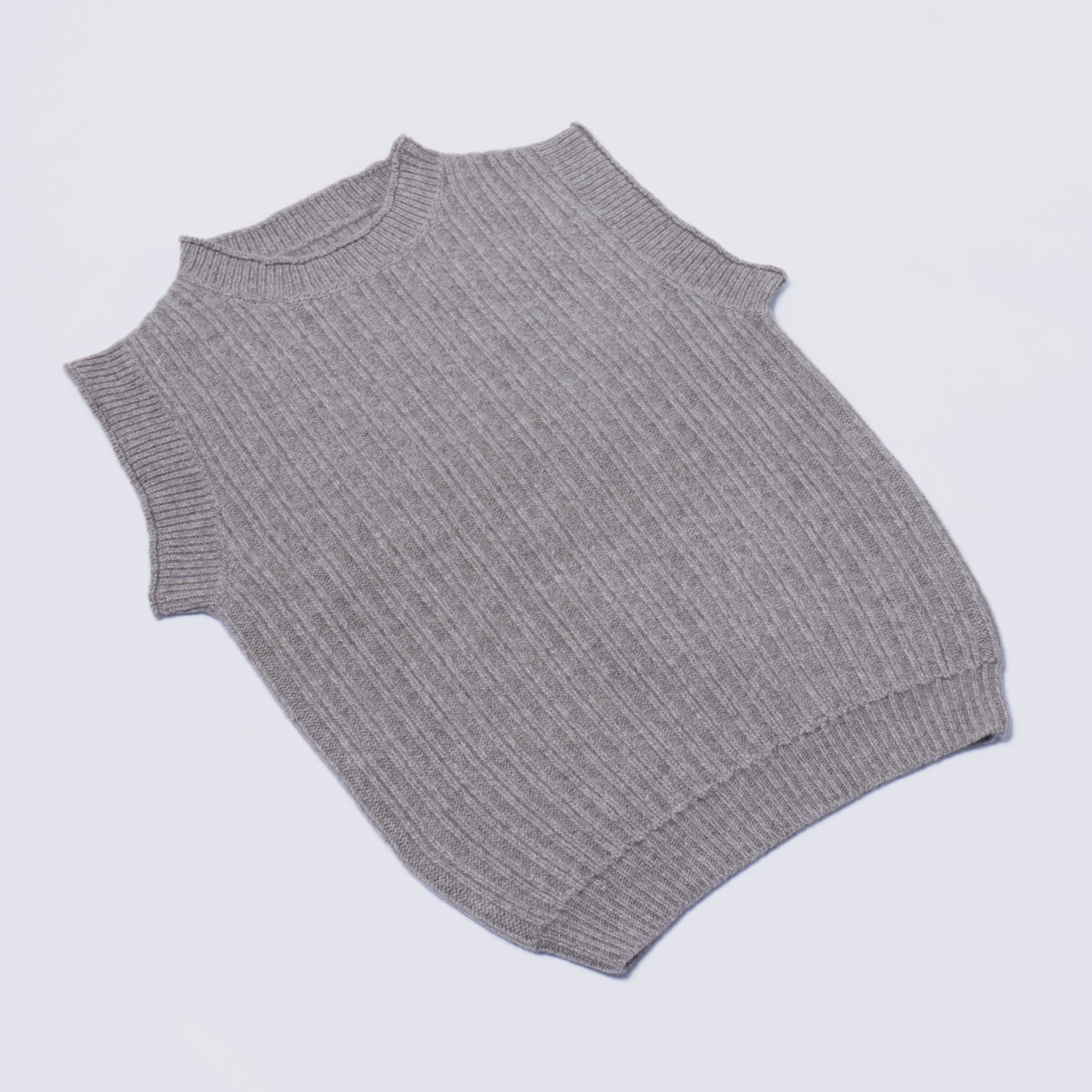 Sustainable Yak Wool C-Neck Vest Unisex Cozy Knitwear