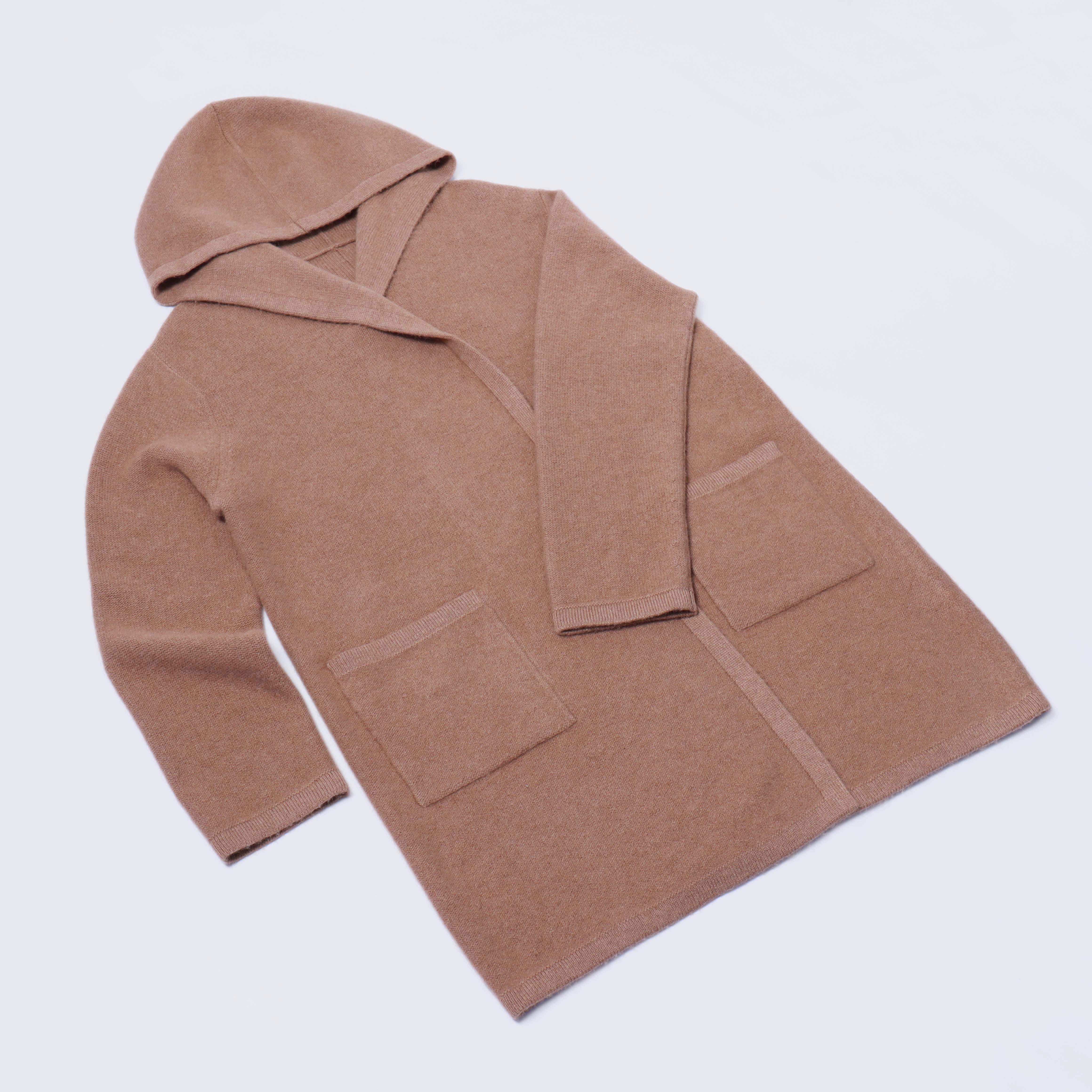 Cozy Camel Wool Long Cardigan Soft Ethical Knitwear