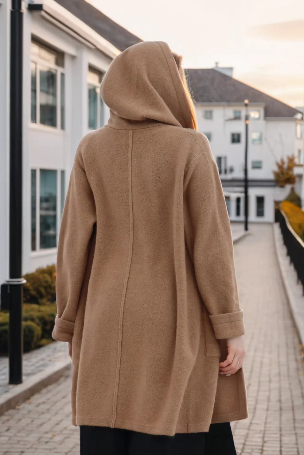 Cozy Camel Wool Long Cardigan Soft Ethical Knitwear