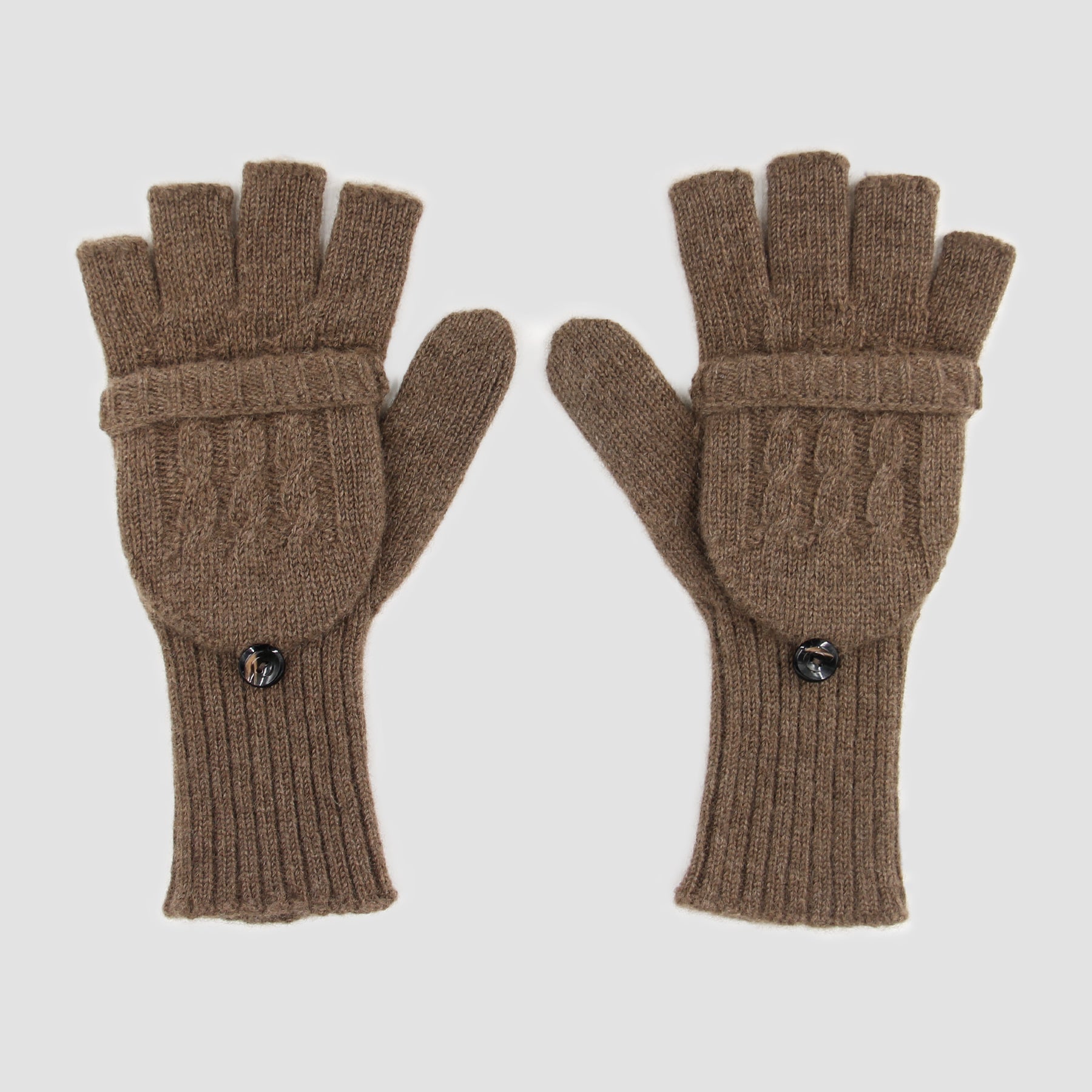 Convertible Mitten Mongolian Pure Yak Wool Flap Mittens 100% Yak Fingerless Gloves Winter Gloves