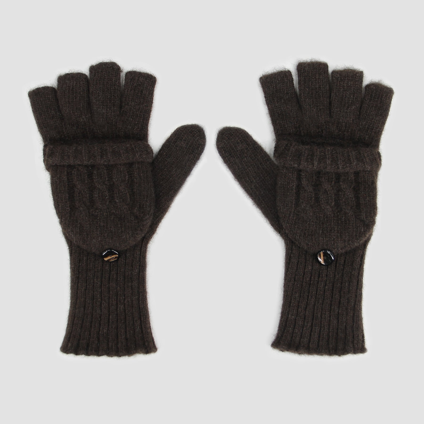 Convertible Mitten Mongolian Pure Yak Wool Flap Mittens 100% Yak Fingerless Gloves Winter Gloves